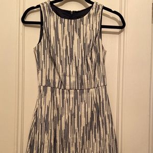 J Crew White / Navy Tweed Dress 00P